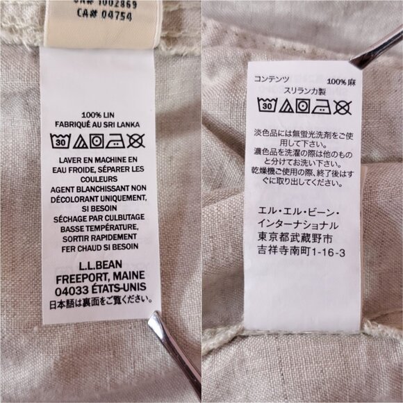 LL Bean Womens Size 16 M/T Premium Washable Linen Pull-On Pants Beige Oat 506767 - Picture 11 of 13